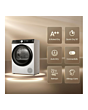 Hisense DH3S802BW3 8kg Heat Pump Tumble Dryer WiFi White