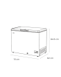 Sensis RFCHT01F300EW White 300L Chest Freezer