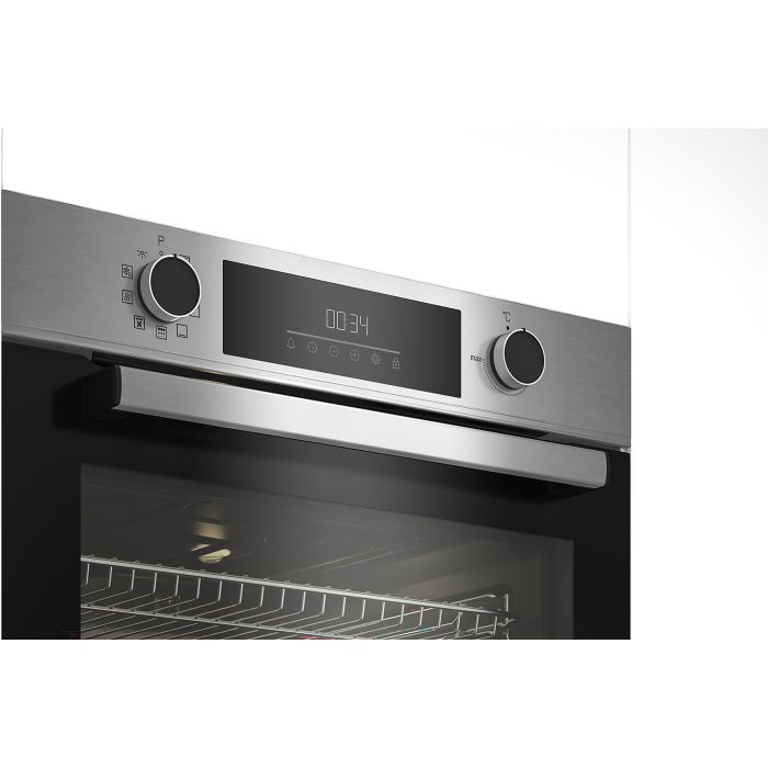 Beko CIMY92XP 59.4cm Pyrolytic Built In Electric Single Oven - Stainless Steel