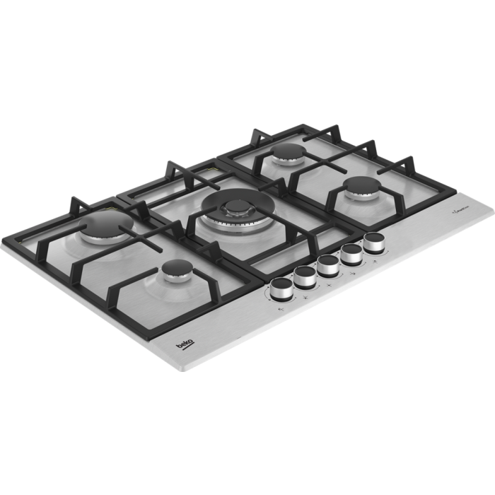 Beko HIAW75225SXE 75cm Gas Hob with Front Controls