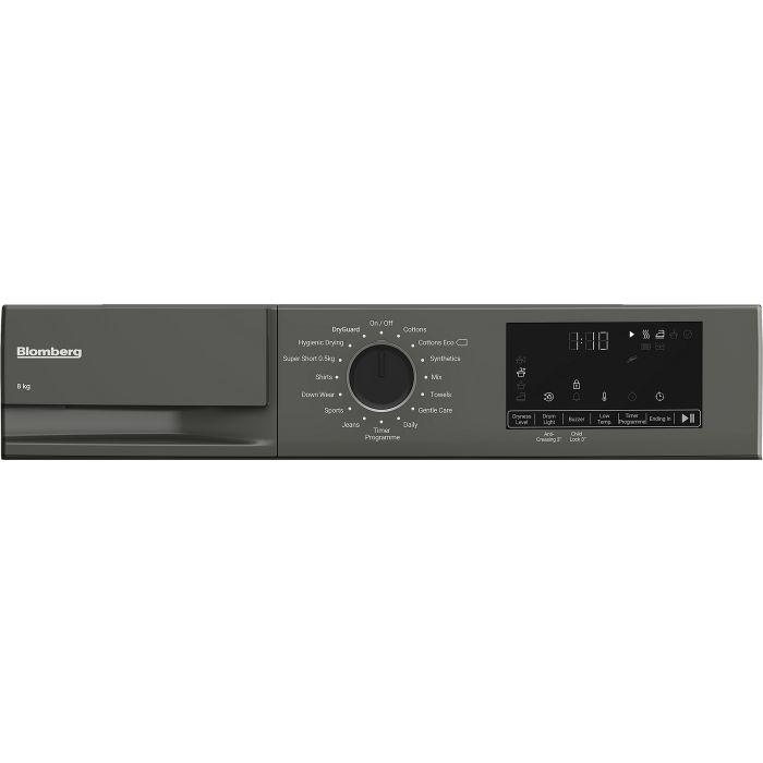 Blomberg LTA18321G 8kg Heat Pump Tumble Dryer - Graphite