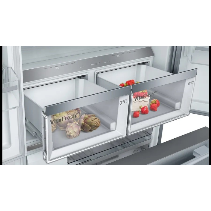 Bosch KFF96PIEP Series 8 French Door American Style Fridge Freezer - Inox