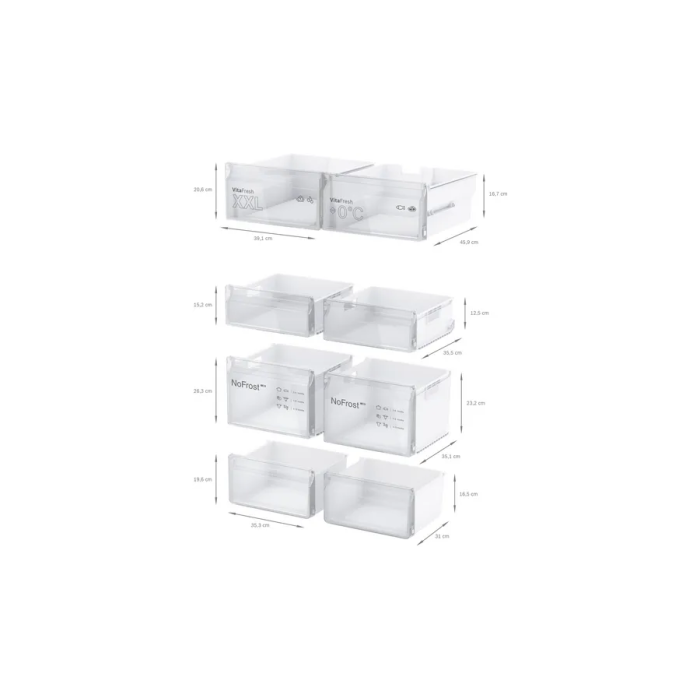 Bosch KFN96VPEAG Series 4 American Style Fridge Freezer