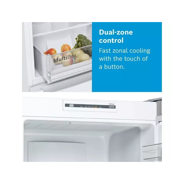 Bosch KGN34NLEAG 60cm 50/50 No Frost Fridge Freezer - Silver