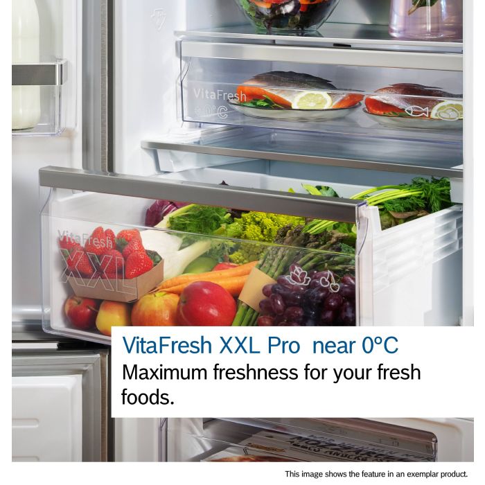 Bosch KGN392LAGG 60cm 60/40 Total No Frost Fridge Freezer - Stainless Steel Look