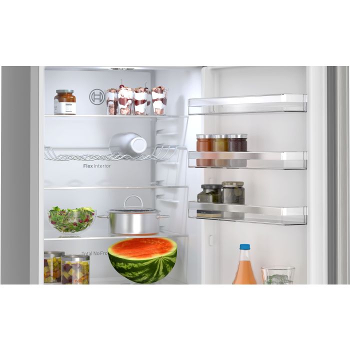 Bosch KGN392LAGG 60cm 60/40 Total No Frost Fridge Freezer - Stainless Steel Look