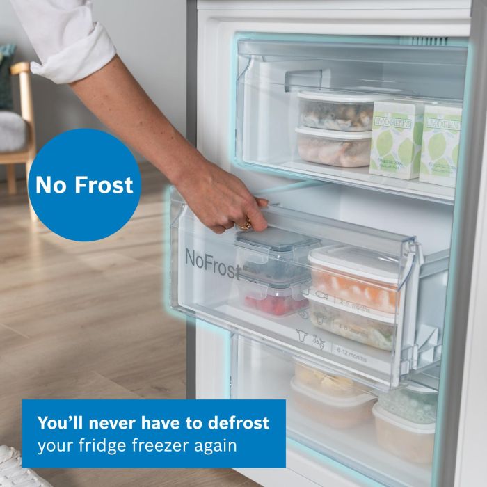 Bosch KGN392LDFG 60cm 70/30 Fridge Freezer - Inox