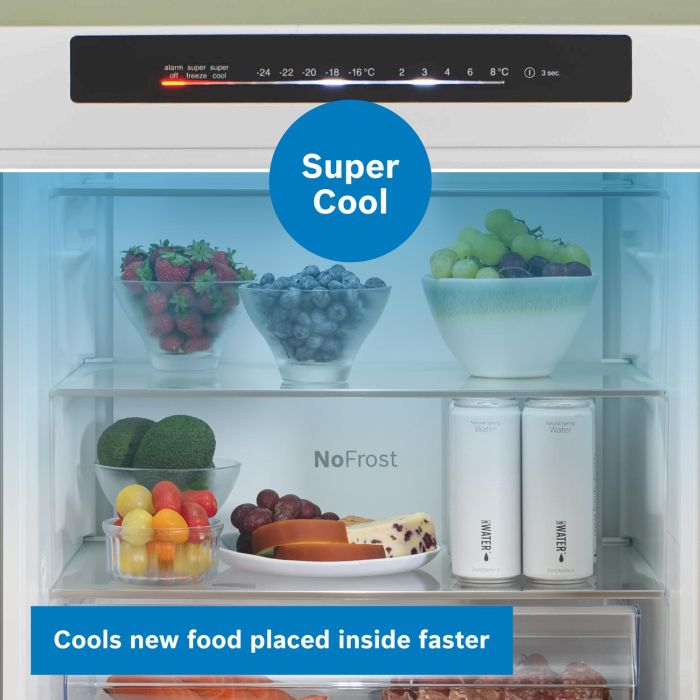Bosch KGN392LDFG 60cm 70/30 Fridge Freezer - Inox