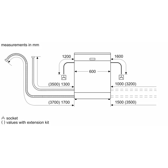 Bosch SMS6ZCW00G Series 6 60cm Freestanding Dishwasher