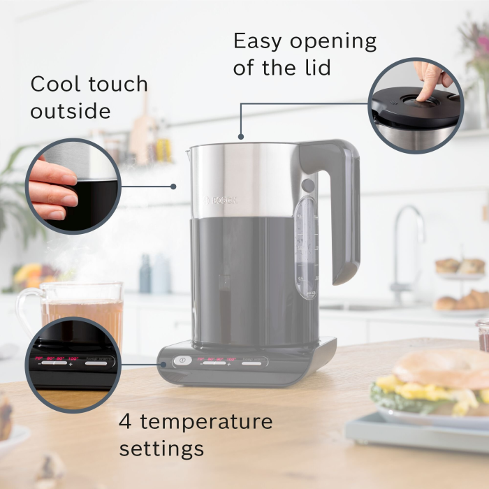 Bosch TWK8633GB 1.5 Litres Jug Kettle - Black