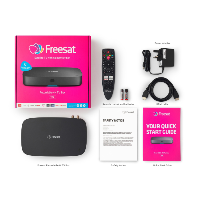 Freesat UHD_4X_1000 UHD-4X-1000 Freesat Recorder 1TB - Anthracite