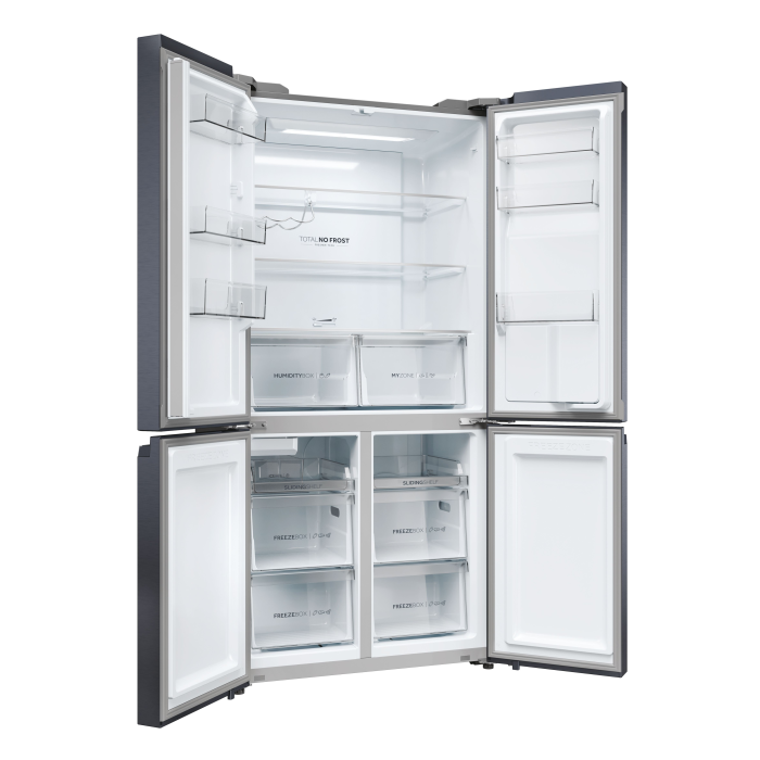 Haier HCR5919EHMB 90cm 60/40 Frost Free American Fridge Freezer - Brushed Black