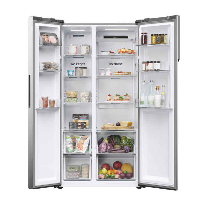 Haier HSR5918DNMP 90.5cm Total No Frost Fridge Freezer - Pt. Inox