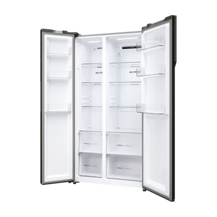 Haier HSR5918DNMP 90.5cm Total No Frost Fridge Freezer - Pt. Inox