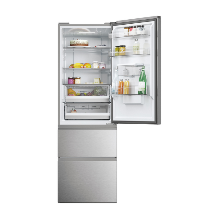 Haier HTW5618EWMG 60/40 Silver Fridge Freezer