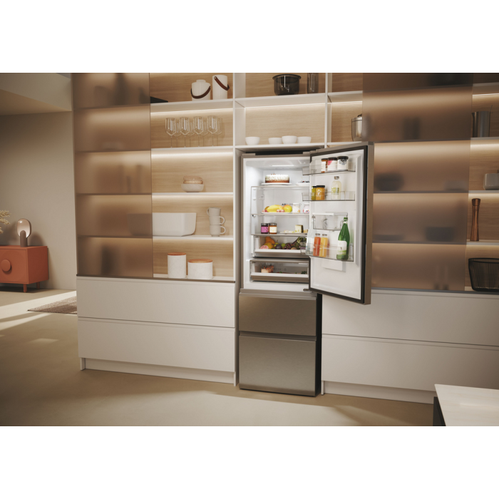 Haier HTW5618EWMG 60/40 Silver Fridge Freezer