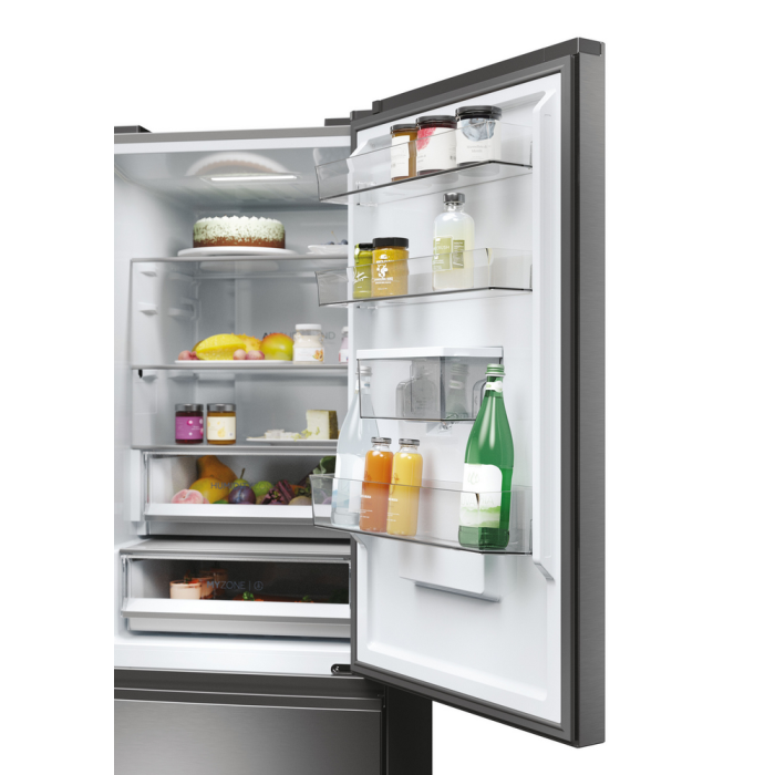 Haier HTW5618EWMG 60/40 Silver Fridge Freezer