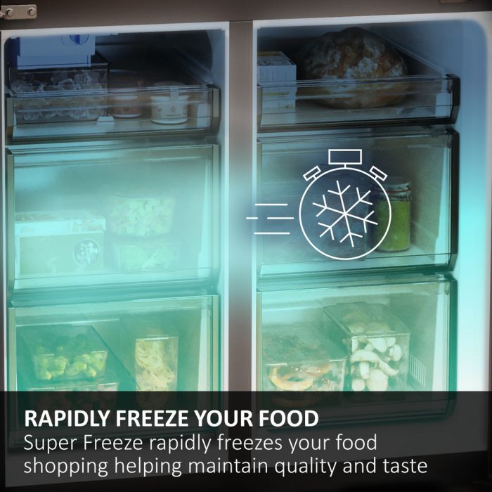 Haier HTW5618EWMG 60/40 Silver Fridge Freezer