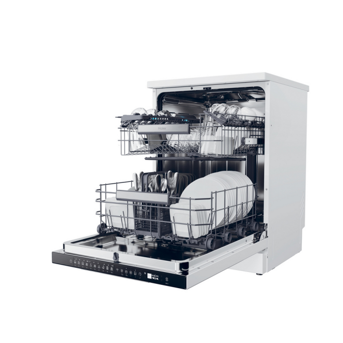 Haier XF 5C7M0W-80 White Dishwasher 15 Place Settings