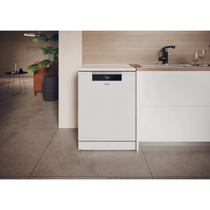 Haier XF 5C7M0W-80 White Dishwasher 15 Place Settings