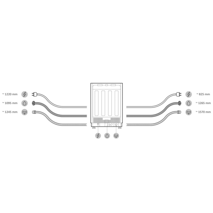 Haier XF 5C7M0W-80 White Dishwasher 15 Place Settings