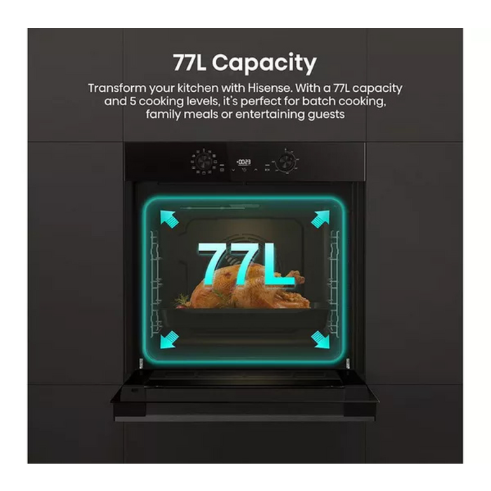 Hisense BI622ABPGUK Built-In Electric Steam Oven Jet Black