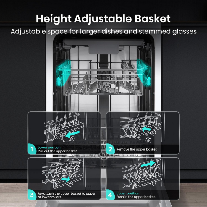 Hisense HS523E15WUK Slimline Dishwasher 10 Place Settings