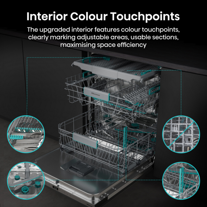 Hisense HV16AUK Integrated Dishwasher with 16 Place Settings