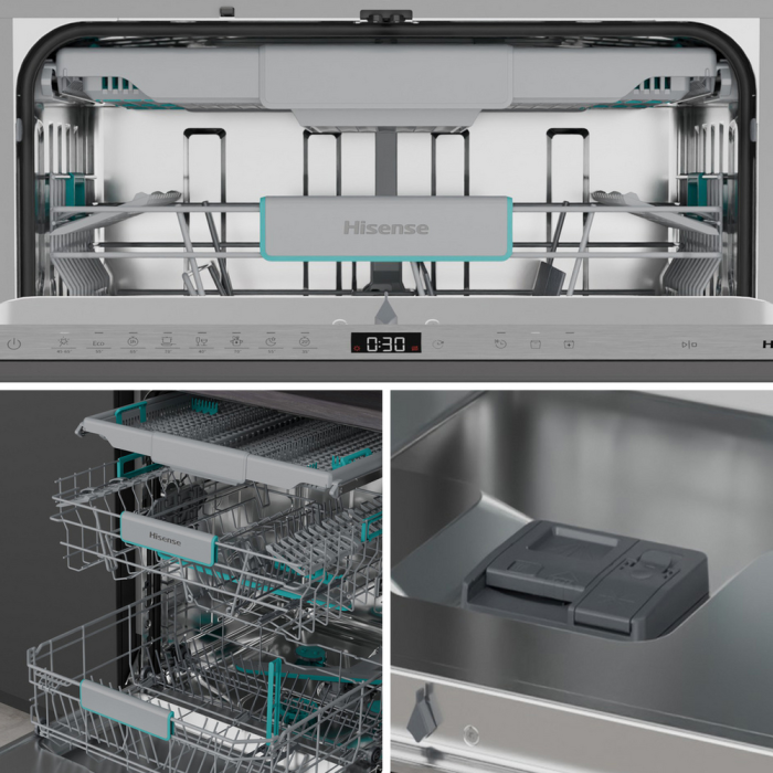 Hisense HV16AUK Integrated Dishwasher with 16 Place Settings