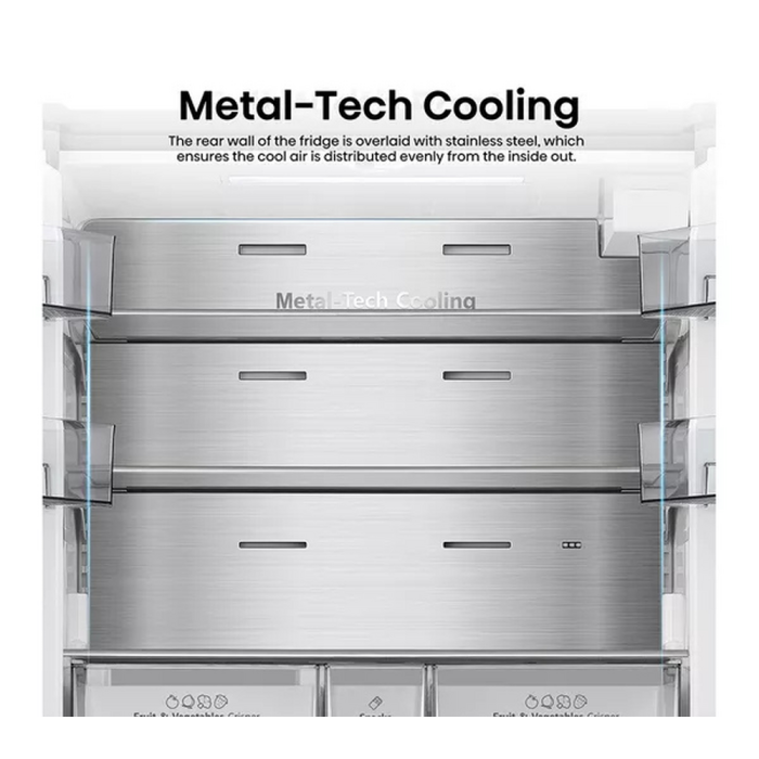 Hisense RF815N4SESE Silver No Frost Fridge Freezer