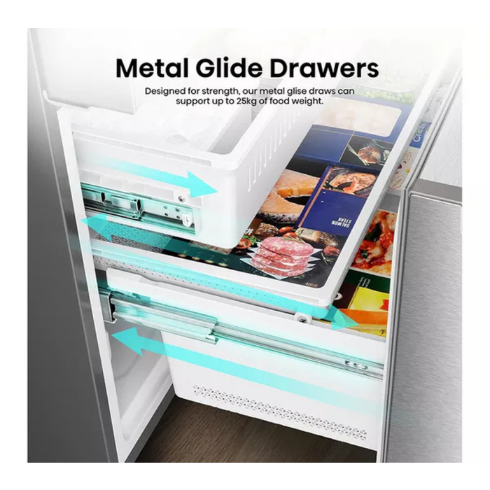 Hisense RF815N4SESE Silver No Frost Fridge Freezer