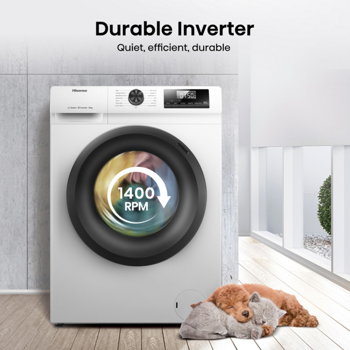 Hisense WF1Q1041BW 10kg Steam Washing Machine White