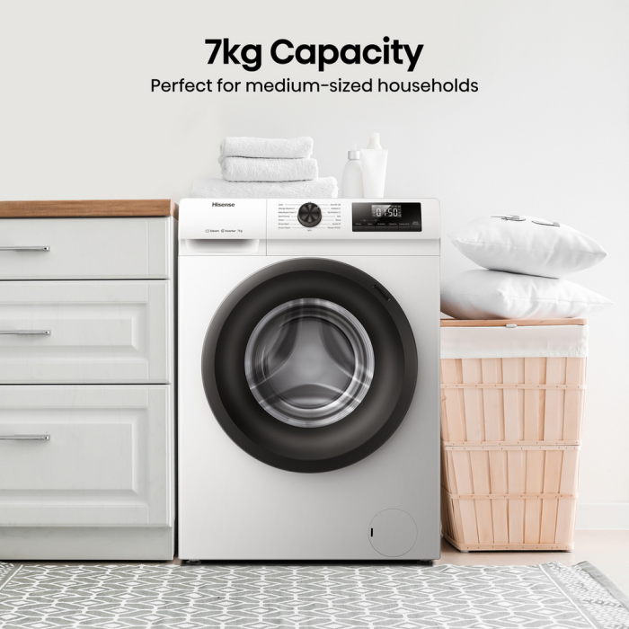 Hisense WF1Q7021BW 7kg Steam Washing Machine White