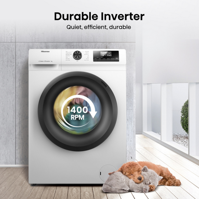 Hisense WF1Q7021BW 7kg Steam Washing Machine White
