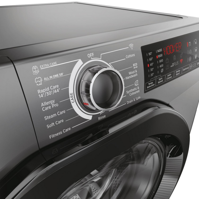 Hoover H3WPS496TAMBR68 9kg 1400 Spin Washer Graphite
