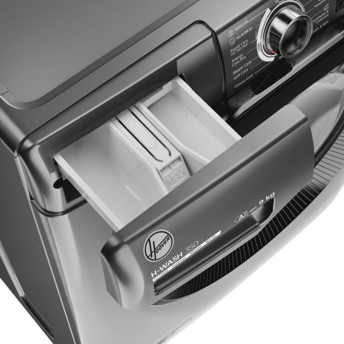 Hoover H3WPS496TAMBR68 9kg 1400 Spin Washer Graphite