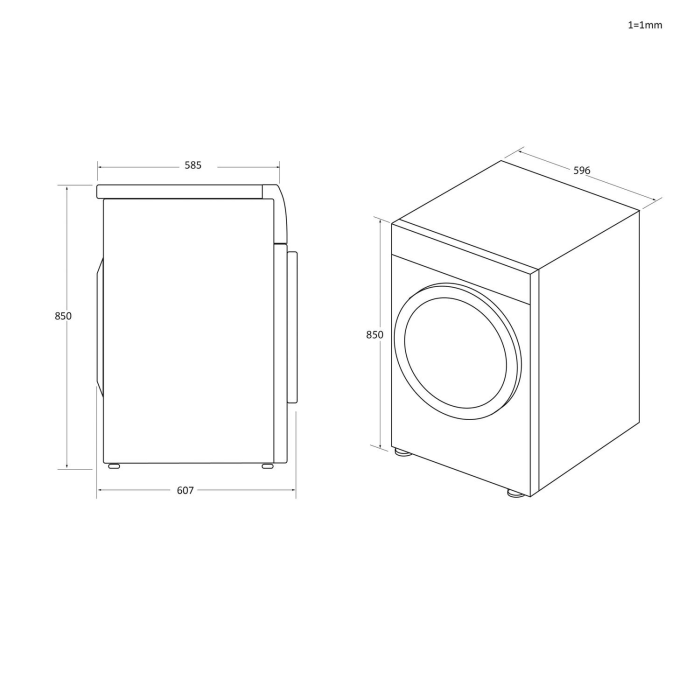 Hoover HLEV9DG-80 9kg Vented Tumble Dryer White