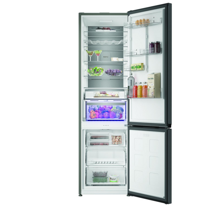 Hotpoint HPK26413XR6UKE 59.5cm 70/30 Fridge Freezer Black Steel