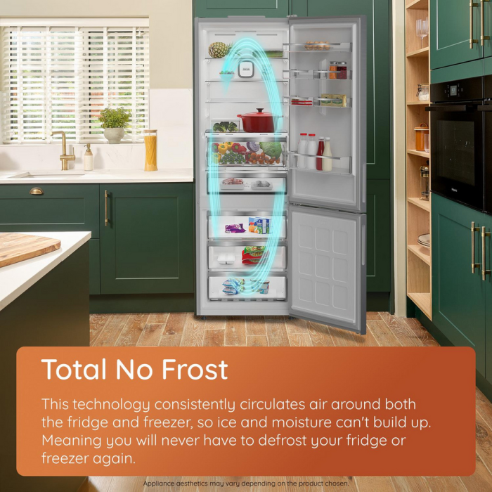 Hotpoint HPKF3241WXR4UK 54.5cm 50/50 Fridge Freezer Black Steel