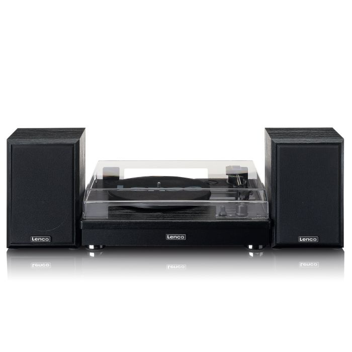 Lenco LS-101 Turntable & Hi Fi speakers  - Black