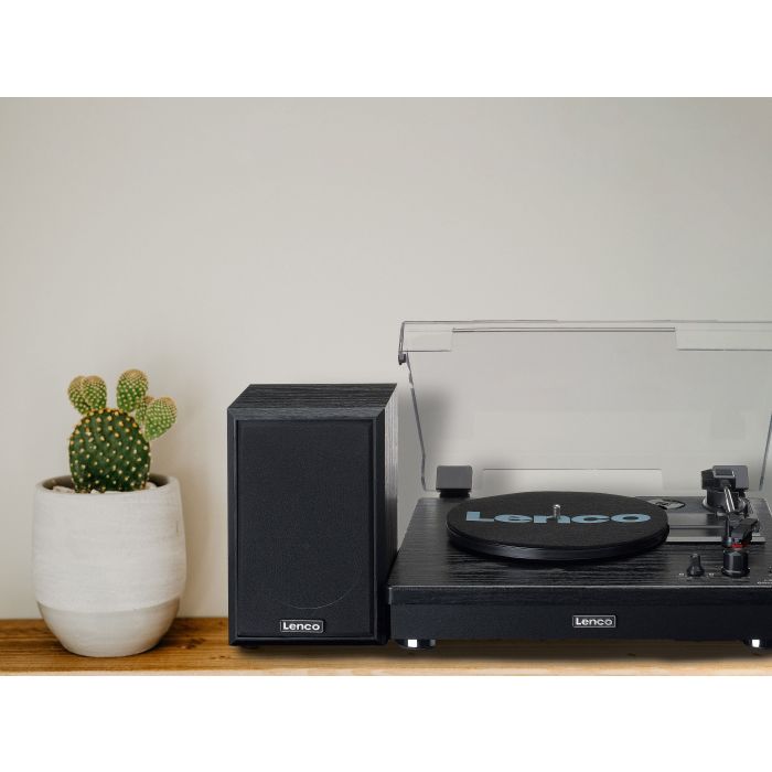 Lenco LS-101 Turntable & Hi Fi speakers  - Black