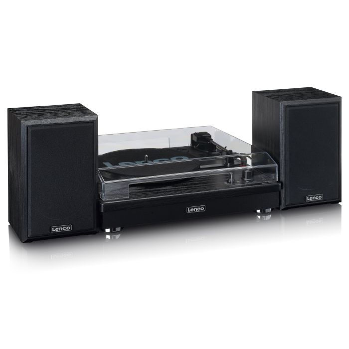Lenco LS-101 Turntable & Hi Fi speakers  - Black