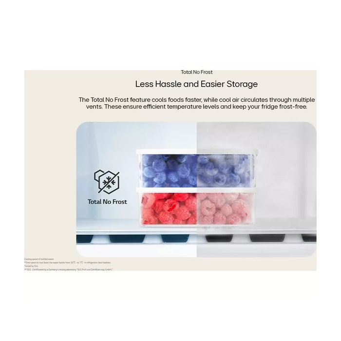 LG GBV3110EPY Fridge Freezer 60/40 No Frost Fridge Freezer - Prime Silver