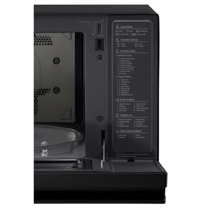 LG MJ3965BPS 39L 1100W Convection Microwave Oven Black