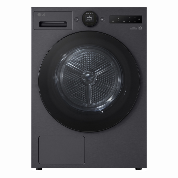 LG RHX7010TBB 10kg Heat Pump Tumble Dryer - Black