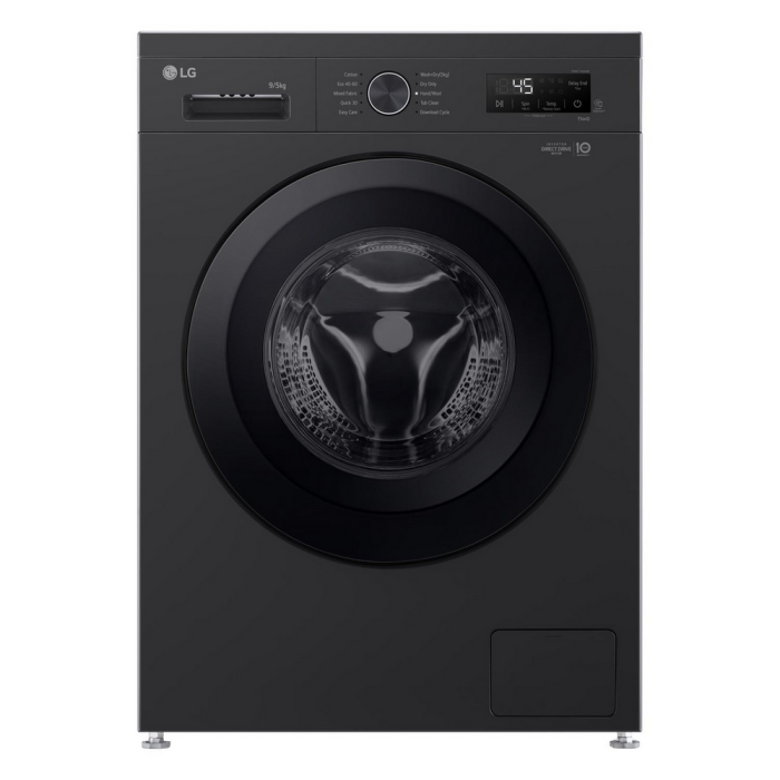 LG W4X1095NNK 9kg/5kg 1400 Spin Washer Dryer Gloss Black