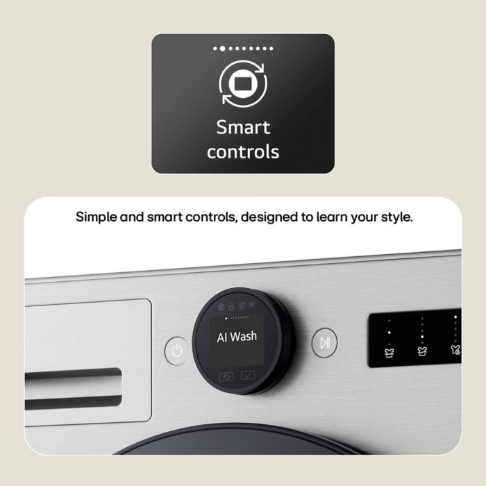 LG WHX9016TLC 11kg/6kg 1400 Spin Washer Dryer White