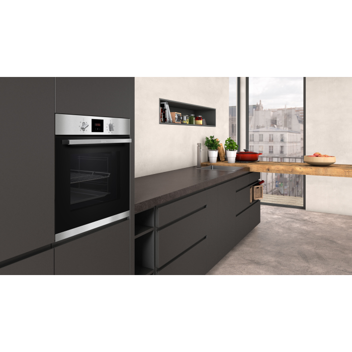 Neff B1GCC0AN0B 56cm Built In Electric Single Oven - Stainless Steel