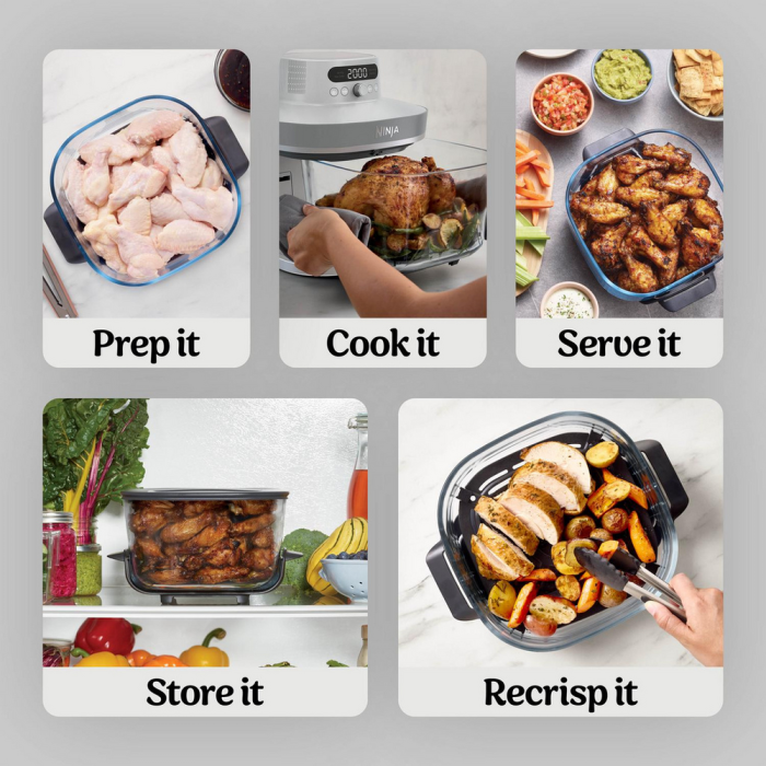 Ninja AS090UKWH CRISPi PRO 5-in-1 Glass Air Fryer