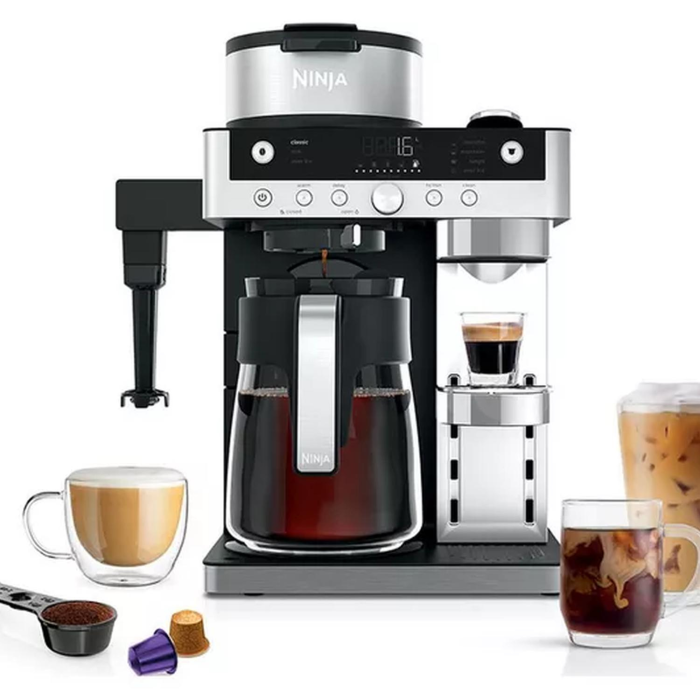 Ninja CFN802UK Coffee Machine in Silver/Black Finish